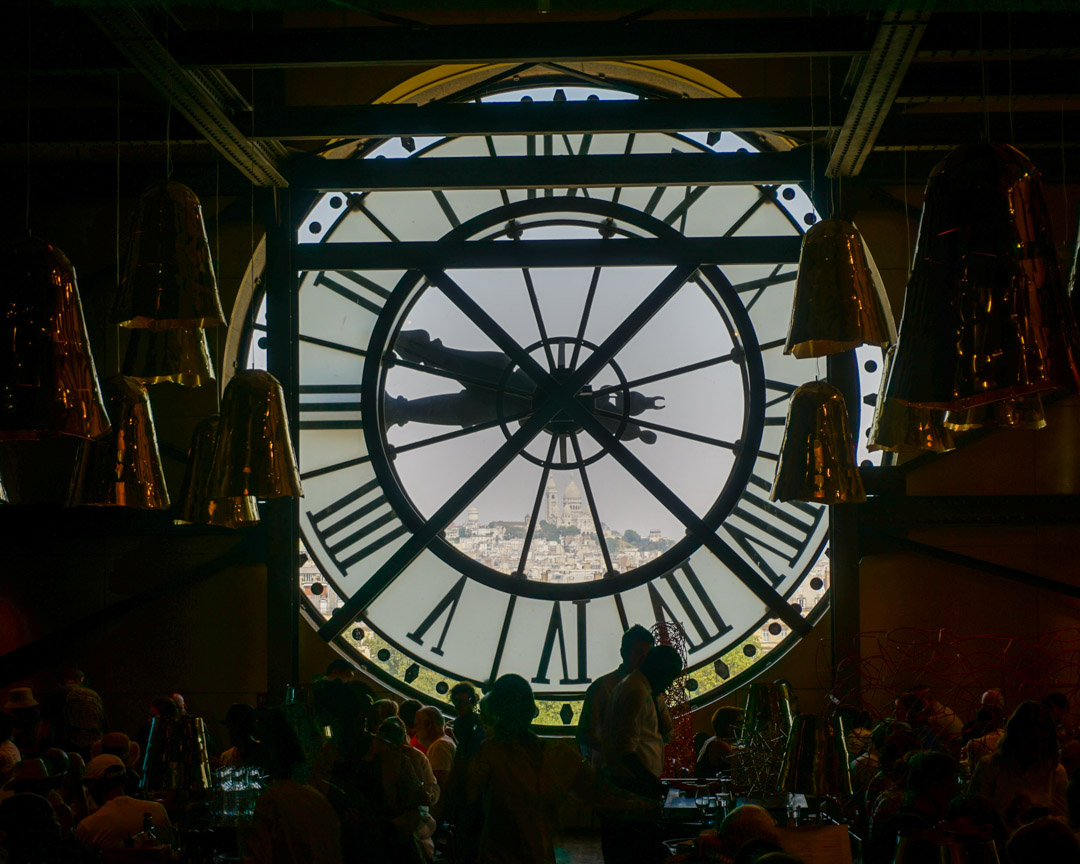 Musée d'Orsay, Paris, clock, view, Sacré-Cœur